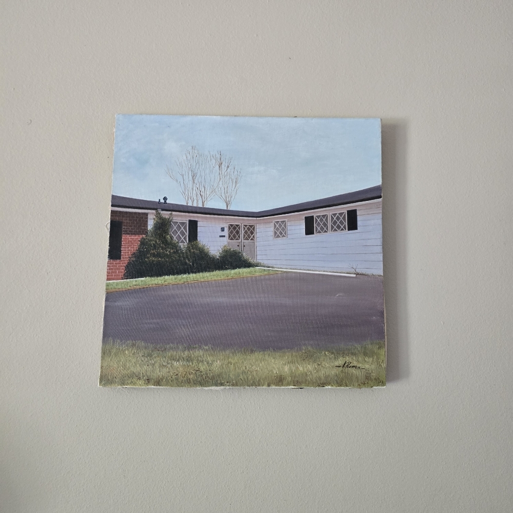 Vintage MCM Oil Painting on Canvas ‎ Signed  Art